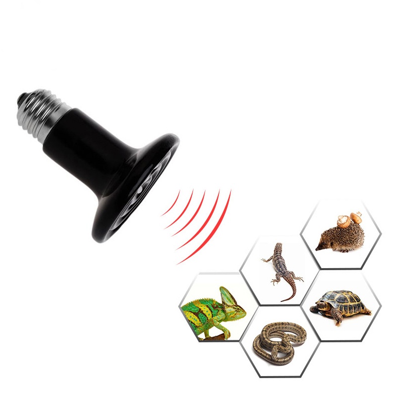 High quality reptile far infrared heat lamp for incubator 50W with light